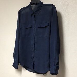 Sheer Button Down Blouse🦋